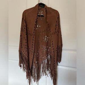 Steve Madden Faux Suede Poncho